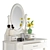 Modern White Dresser Set 3D model small image 2