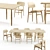 Norr11 Danish Dining Set 3D model small image 1