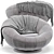 Plush Groovy Swivel Chair 3D model small image 1