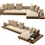 Contemporary Dock Sofa: B&B Italia 3D model small image 2