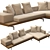 Contemporary Dock Sofa: B&B Italia 3D model small image 3