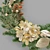 Golden Hydrangea Christmas Garland 3D model small image 2