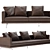 Dock Leather Sofa: Stylish and Spacious 3D model small image 3