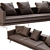 Dock Leather Sofa: Stylish and Spacious 3D model small image 4