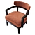 Elegant Zoe Armchair 3D model small image 2