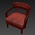 Elegant Zoe Armchair 3D model small image 5