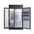 True 48 Black Mat: Stylish and Spacious Refrigerator 3D model small image 2