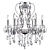 Elegant CHIARO Susanna Chandelier 3D model small image 1