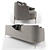 Minotti Tape Sofa: Elegant Grey Seating 3D model small image 2