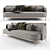 Minotti Tape Sofa: Elegant Grey Seating 3D model small image 3