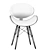 Cassie Mid-Century Dining Chair 3D model small image 5