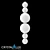 Crystal Lux DESI SP6 Chrome/White Pendant Light 3D model small image 1