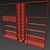 Literatura Open: Elegant Bookcase by Punt Moble 3D model small image 3