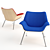 Modern Herman Miller Swoop Lounge Chair 3D model small image 2