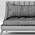 Galatea Classic Velvet Sofa 3D model small image 3