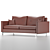 Modern Leather Sofa 3D model small image 2