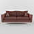 Modern Leather Sofa 3D model small image 5