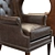 Elegant Maya Wing Armchair 3D model small image 5