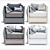 Modern Armchair Set with Various Material and Colors 3D model small image 2