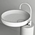 Marble Wash Basin Set 3D model small image 5