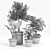 Versatile Villa Planter Set 3D model small image 4