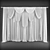 Elegant White Curtain Set 3D model small image 2