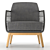 Handwoven Kenton Armchair 3D model small image 4