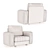 Luxury Comfort Chair with Ottoman 3D model small image 3