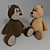 Playful Plush Teddy Bear 3D model small image 1