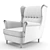 Strandmon Ikea Armchair: Stylish and Comfortable 3D model small image 2