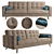 Nappa Convertible Sofa: Comfort, Style, and Versatility 3D model small image 1