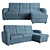 Blom Corner: Modern Corner Sofa with Sleeper 3D model small image 1