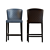 Quilted Leather Counter Stool: Elegant and Stylish 3D model small image 3