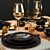 Elegant Tableware Set 015 3D model small image 2