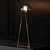 Sleek Compass Floor Lamp 3D model small image 2