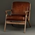 Sleek Leather Armchair 3D model small image 4