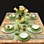 Elegant Tableware Set 016 3D model small image 1