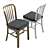 Sleek Aluminum Delta Dining Chair 3D model small image 2