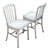 Sleek Aluminum Delta Dining Chair 3D model small image 3