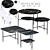 Sleek Low Adrian Table Set 3D model small image 1