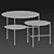 Sleek Low Adrian Table Set 3D model small image 3