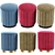 GE&YOBBY Round Fabric Ottoman 3D model small image 1