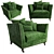 Elegant Victory Classic Chair 3D model small image 1