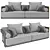 Max 2012 Modern Grey Sofa 3D model small image 1