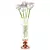 Elegant Snow Queen Rose Vase 3D model small image 2