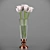 Elegant Snow Queen Rose Vase 3D model small image 4