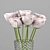 Elegant Snow Queen Rose Vase 3D model small image 8