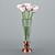 Elegant Snow Queen Rose Vase 3D model small image 9