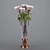 Elegant Snow Queen Rose Vase 3D model small image 10