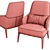 Compact Armchair - 670x650xH950 3D model small image 5